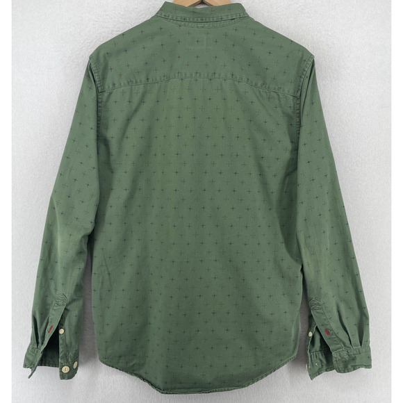 CPO PROVISIONS Shirt Mens M Southwestern Button Down Long Sleeve Cotton Green - Picture 4 of 16